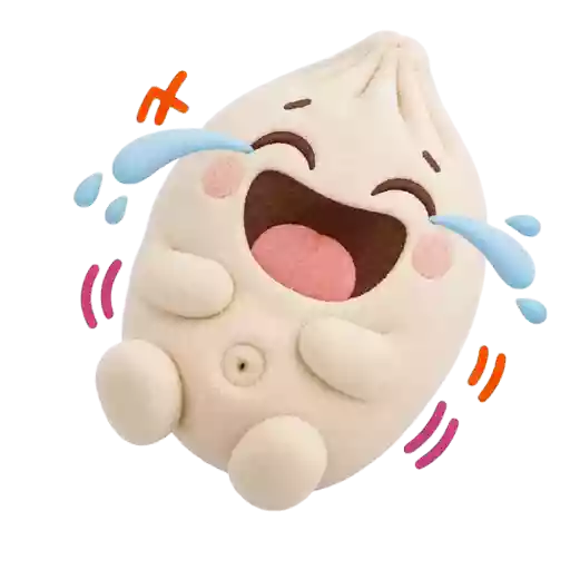 Dumple laughing so hard it rocks back and forth, an animated Telegram sticker